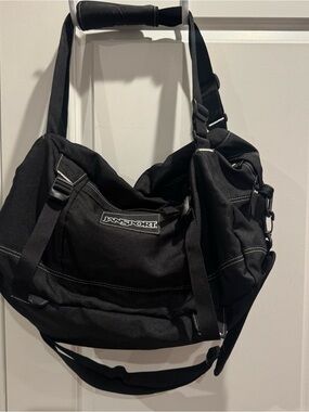 Vtg Jansport Duffle Bag Y2K  Era Black Large XL Travel Backpack Convertible Gym